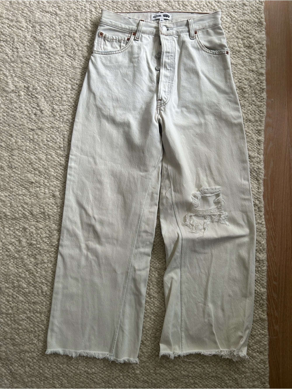 Re/Done Levi’s high-rise wide leg crop